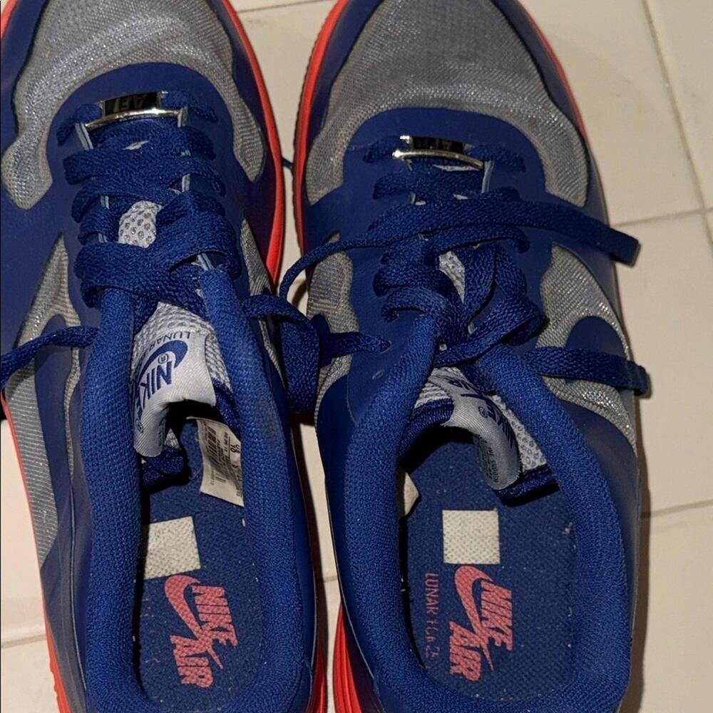 Nike Lunar Force 1 Low Royal Blue Grey Orange Men’s Size 10 - Picture 6 of 8